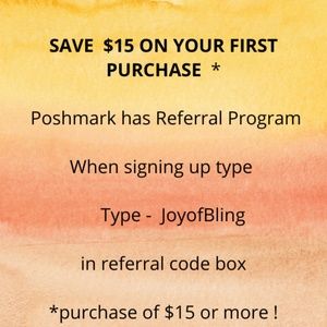 save $15 on your first purchase referral program sign